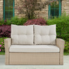 Alaterre Furniture Canaan All-Weather Wicker Outdoor Two-Seat Love Seat with Cushions AWWC035CC